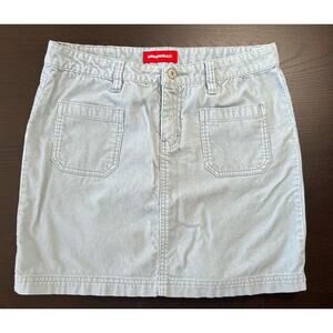 Vintage Y2K Unionbay Corduroy Mini Skirt Size 7 Light Blue 90s Pockets